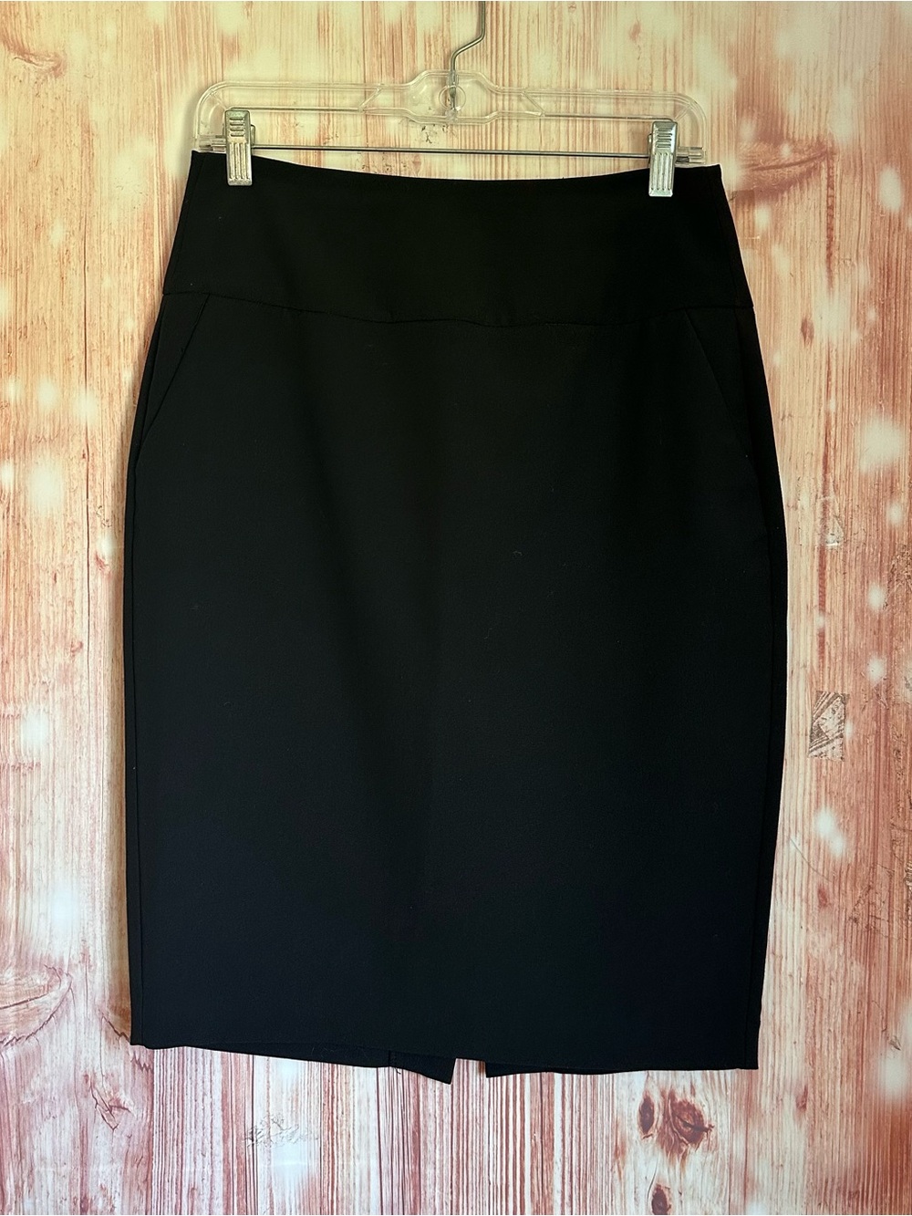 Metaphor Black Wide Waistband Knee Length Pencil Skirt Size 4